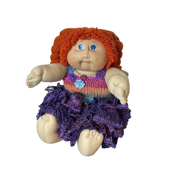VTG 1982 CABBAGE PATCH DOLL RED HAIR BLUE EYES DIMPLES RED CHEEKS COLLECTIBLE - Picture 12 of 15